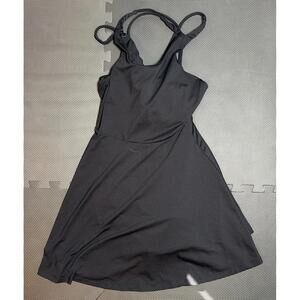 Fabletics Black Tennis Built-in Bra Built-in Shorts Dress Medium Athletic Skort